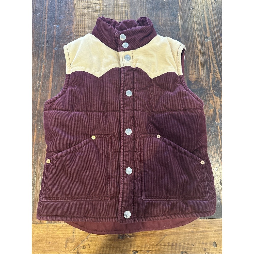 True Religion Carter Vest Jacket Corduroy‎ Men's Size Large L